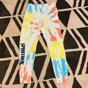 Rainbow Tie-Dye Spiritbox Joggers - Medium